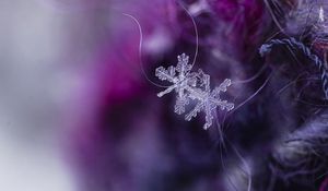 Превью обои снежинки, кристаллы, лед, макро