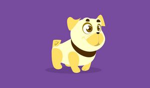 Превью обои собака, арт, милый, улыбка