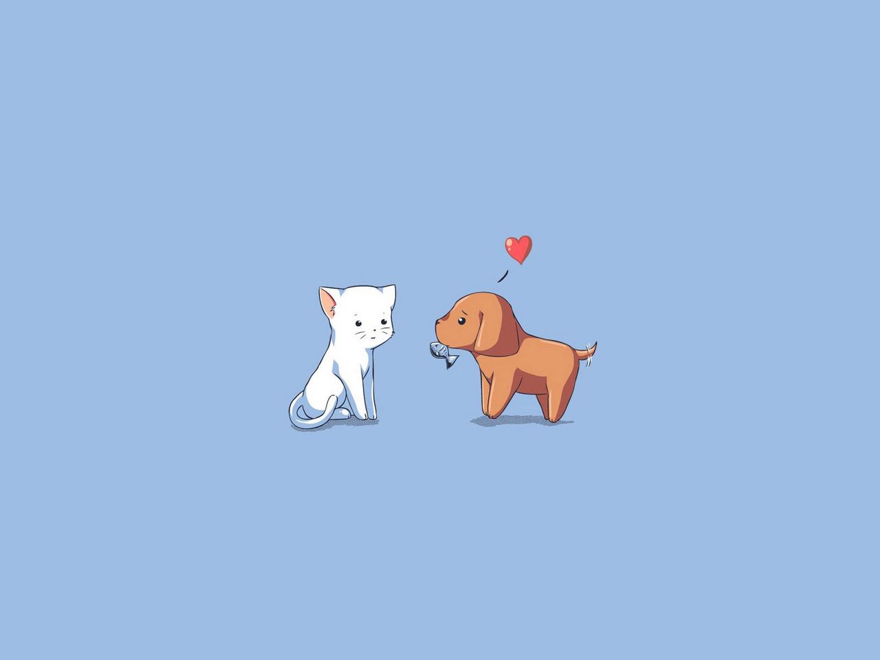 Парные обои котики