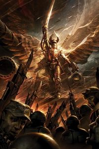 Превью обои солар махариус, лорд, angel of fire, гвардия