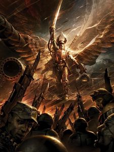 Превью обои солар махариус, лорд, angel of fire, гвардия