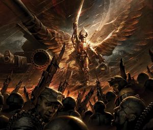 Превью обои солар махариус, лорд, angel of fire, гвардия