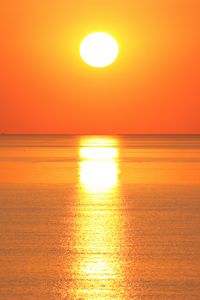 Превью обои солнце, закат, горизонт, море