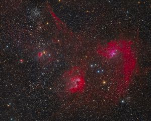 Превью обои созвездия, туманность, космос, звезды