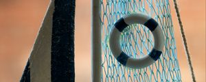 Превью обои спасательный круг, сетка, синий, белый