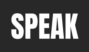 Превью обои speak, слово, надпись, текст