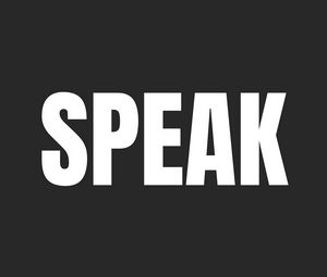 Превью обои speak, слово, надпись, текст