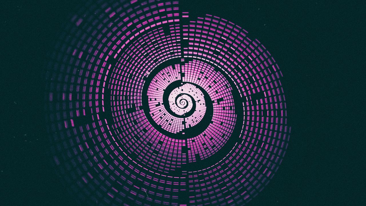 Обои спираль, абстракция, фрактал, фиолетовый