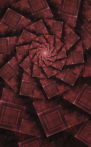 Превью обои спираль, квадраты, фигуры, слои, абстракция, коричневый