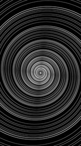 Превью обои спираль, линии, абстракция, черно-белый