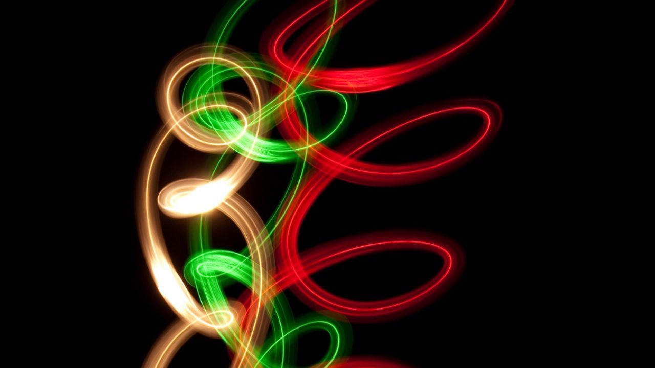 Обои spiral, neon, line, twisted