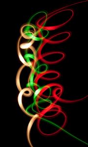 Превью обои spiral, neon, line, twisted