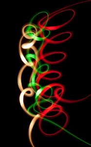 Превью обои spiral, neon, line, twisted