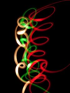 Превью обои spiral, neon, line, twisted