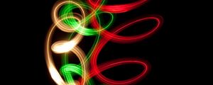 Превью обои spiral, neon, line, twisted