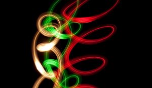 Превью обои spiral, neon, line, twisted