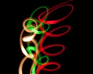 Превью обои spiral, neon, line, twisted