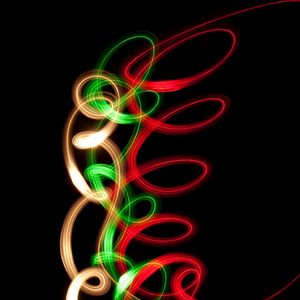 Превью обои spiral, neon, line, twisted