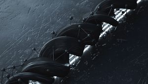 Превью обои спираль, структура, 3d, черный