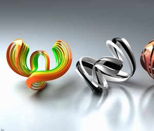 Превью обои спирали, разноцветный, форма, фигура, поверхность