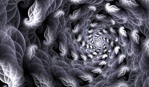 Превью обои спирали, свечение, прозрачный, абстракция, фон
