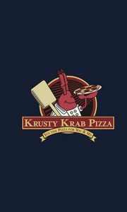 Превью обои spongebob squarepants, mr krabs, логотип, пицца