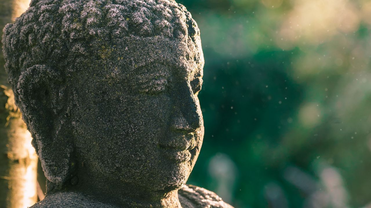 Обои статуя, будда, буддизм, каменный, скульптура