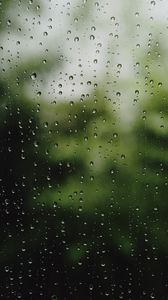 Превью обои стекло, капли, дождь, мокрый, поверхность, макро