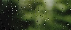 Превью обои стекло, капли, дождь, мокрый, поверхность, макро