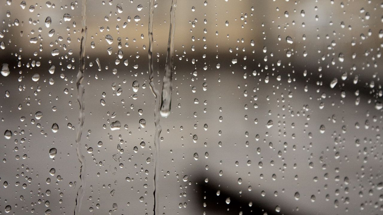 Обои стекло, капли, дождь, макро, мокрый, прозрачный