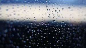 Превью обои стекло, капли, дождь, мокрый, макро