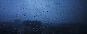 Превью обои стекло, капли, мокрый, дождь, прозрачный, угрюмый, окно