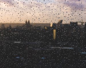 Превью обои стекло, капли, поверхность