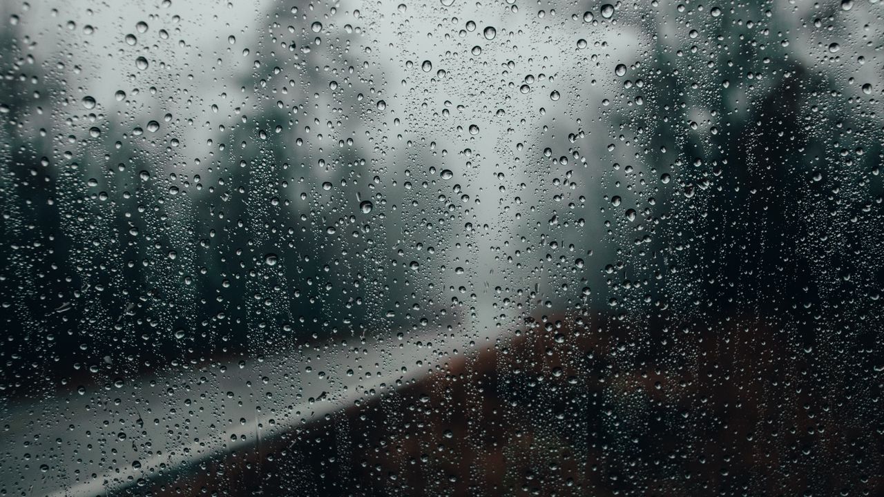 Обои стекло, капли, поверхность, дождь