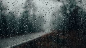 Превью обои стекло, капли, поверхность, дождь