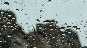 Превью обои стекло, капли, разводы, дождь