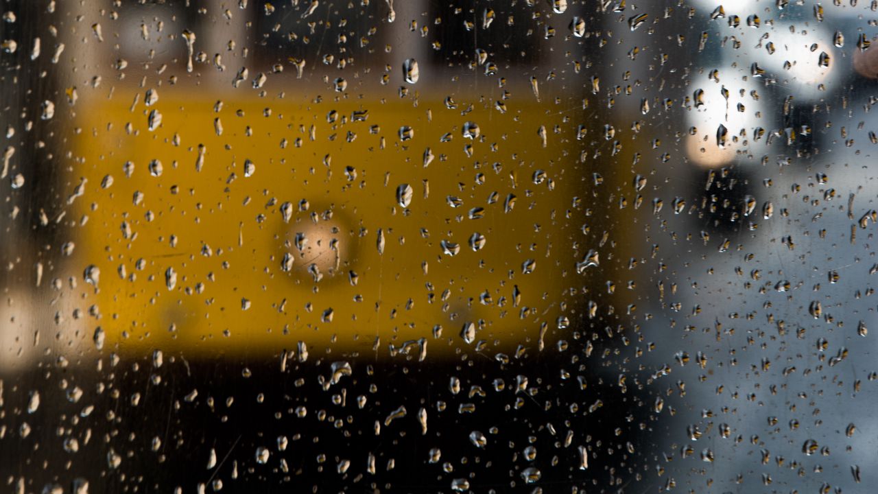 Обои стекло, мокрый, капли, прозрачный, размытость, дождь