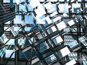 Превью обои стекло, отражение, архитектура, здание