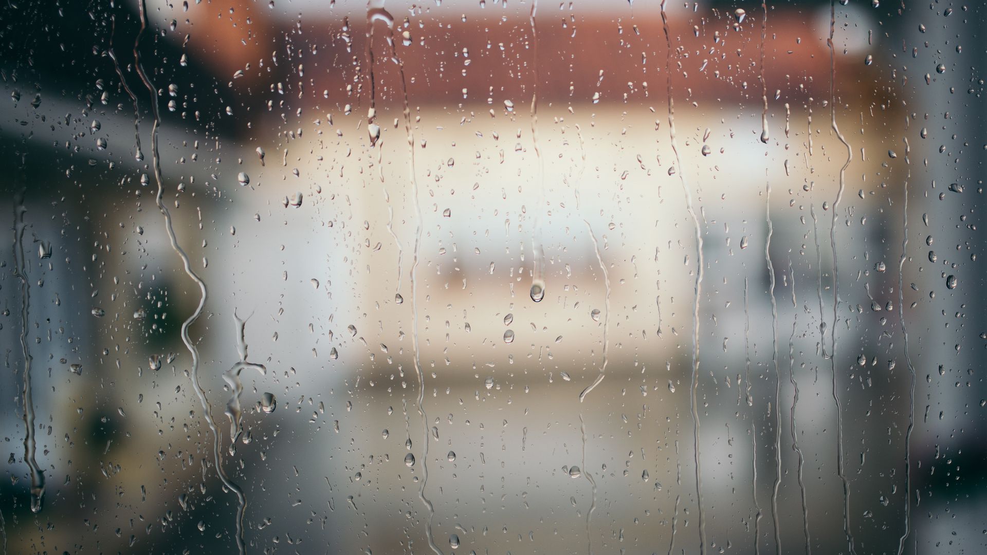 Фон окно дождь