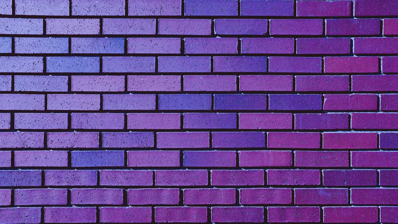 Обои стена, кирпич, кирпичный, фиолетовый, текстура