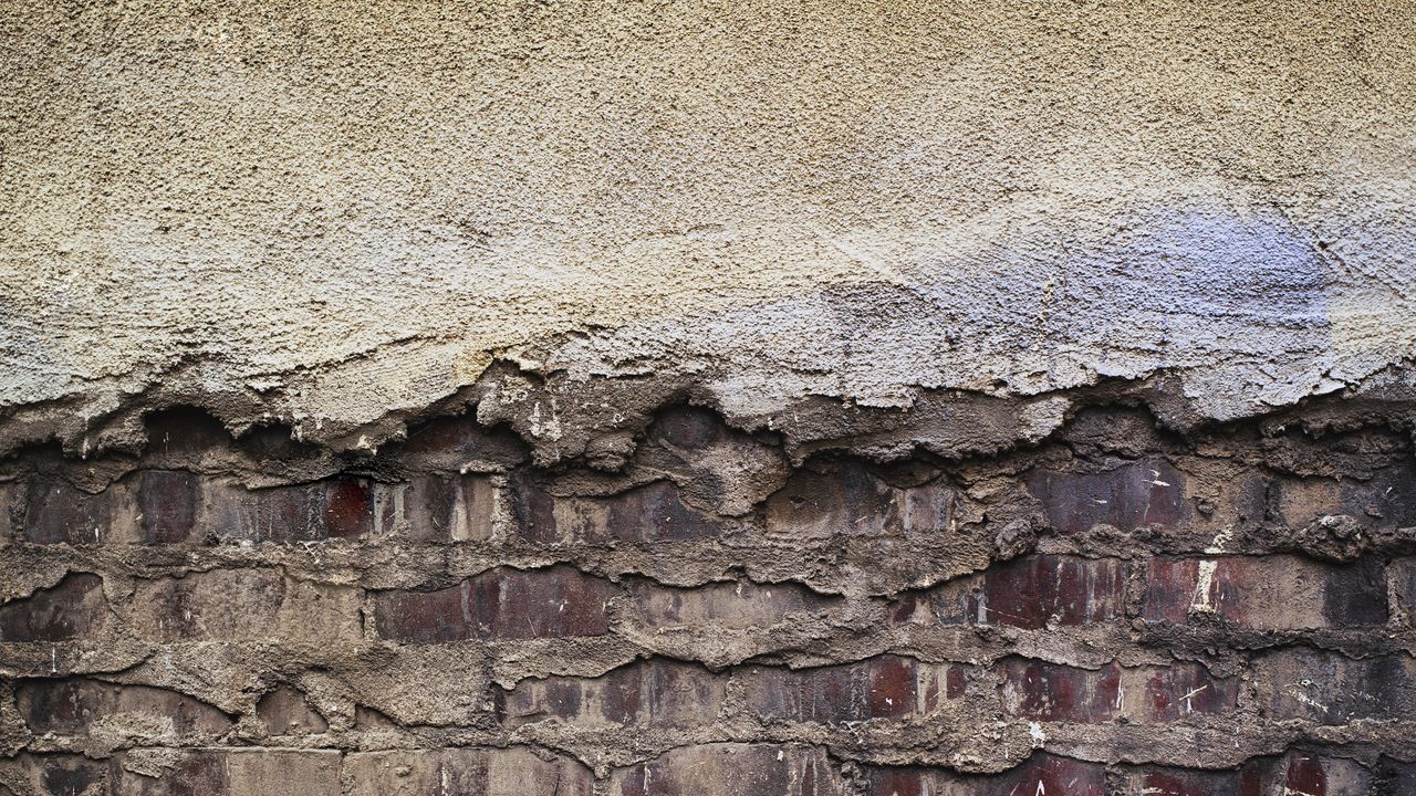 Обои стена, кирпичный, штукатурка, цемент, текстура