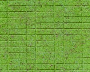 Превью обои стена, кирпичный, зеленый, поверхность