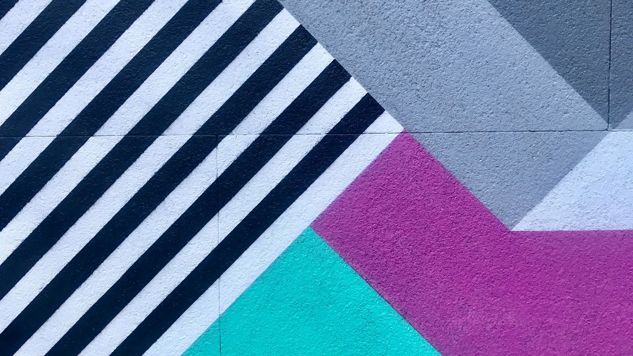 Обои стена, краска, граффити, геометрия, абстракция