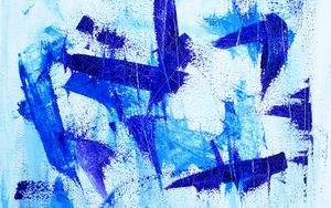 Превью обои стена, мазки, краска, абстракция, синий