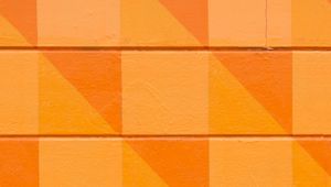 Превью обои стена, узор, текстура, квадраты, оранжевый