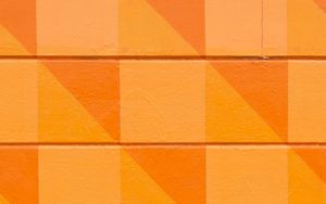 Превью обои стена, узор, текстура, квадраты, оранжевый