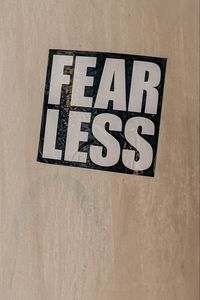 Превью обои страх, фраза, мотивация, надпись, стикер