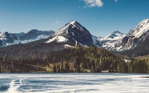 Превью обои strba tarn, словакия, горы, озеро