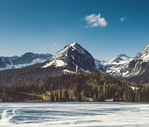 Превью обои strba tarn, словакия, горы, озеро