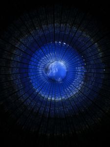 Превью обои строение, тоннель, свет, небо, темный